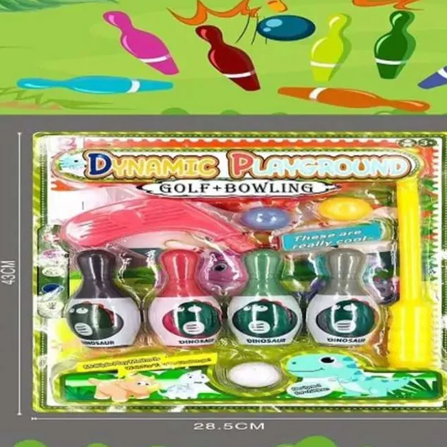 GENERICO - Set juego mini golf con bowling 43 x 26.5cm