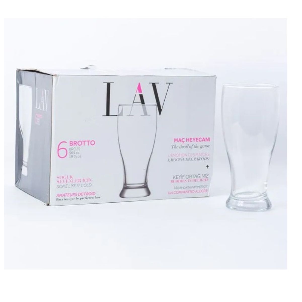 LAV - Set De6 Vasos Cervecero Brotto 565ml