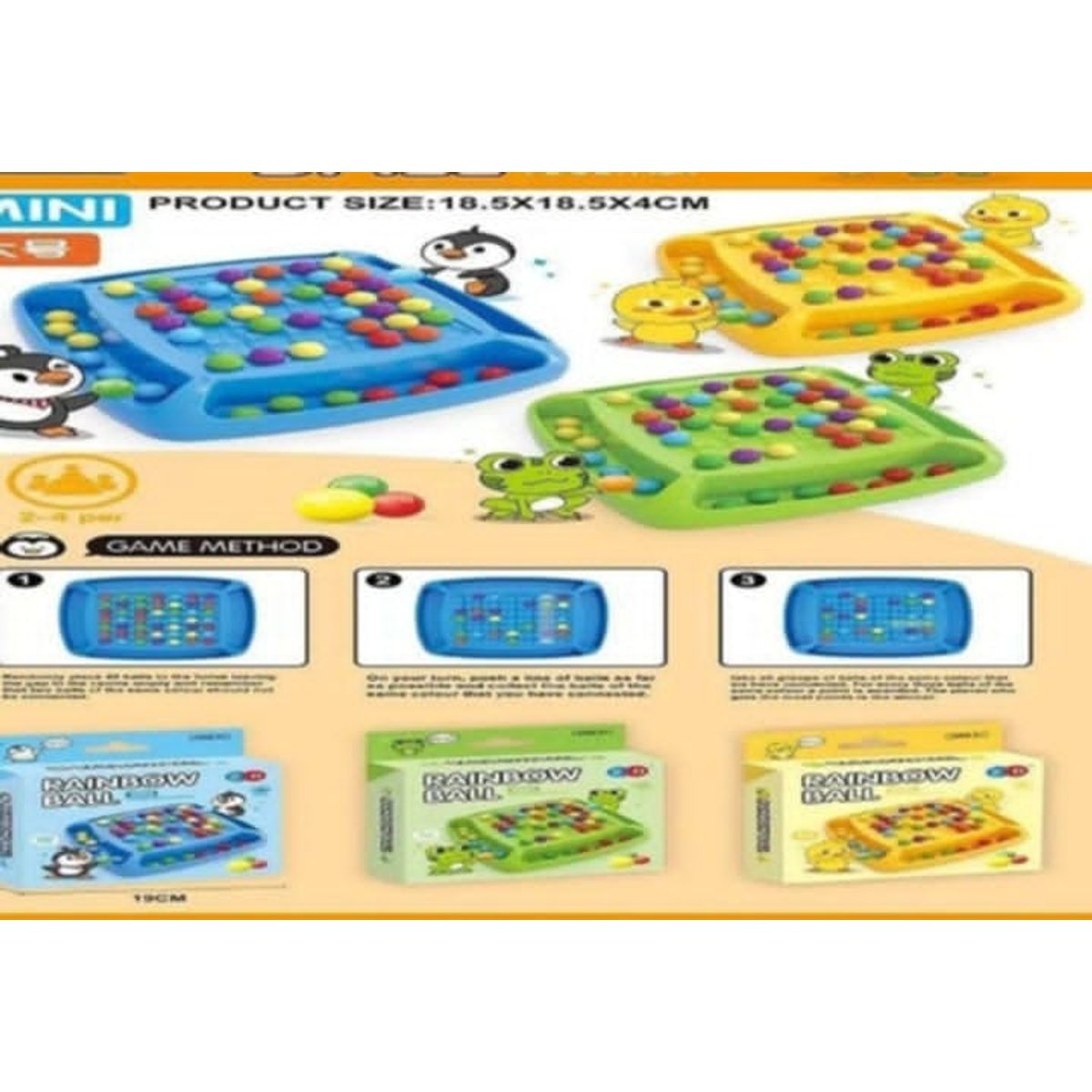 GENERICO - Juego de mesa bola arcoiris 18.5 x 18.5cm celeste