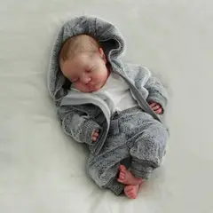 TIOZONEY - Muñeca bebe reborn vinilo de silicona juguetes para 43cm