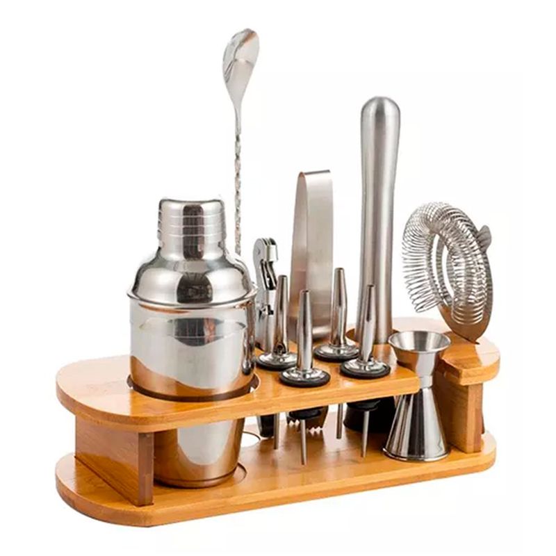 ESHOPANGIE - Kit De Utensilios De Coctelería C/coctelera De 750ml, 12 Pzs