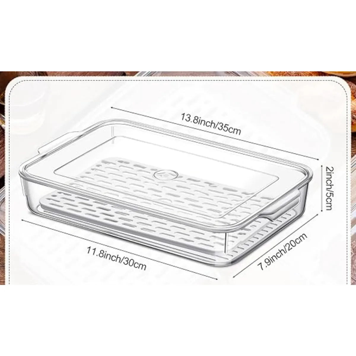 GENERICO - Organizador Para Refrigerador Acrilico Organizador Con Tapa