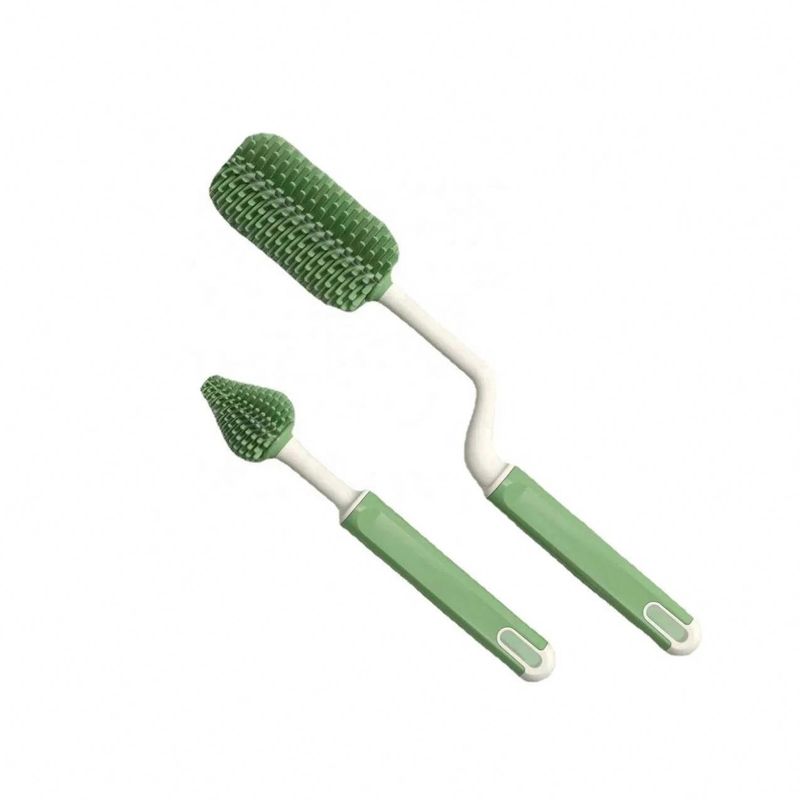 COCHOLITO KIDS - Set De Cepillos De Silicona Limpiador De Mamadera Y Tetina