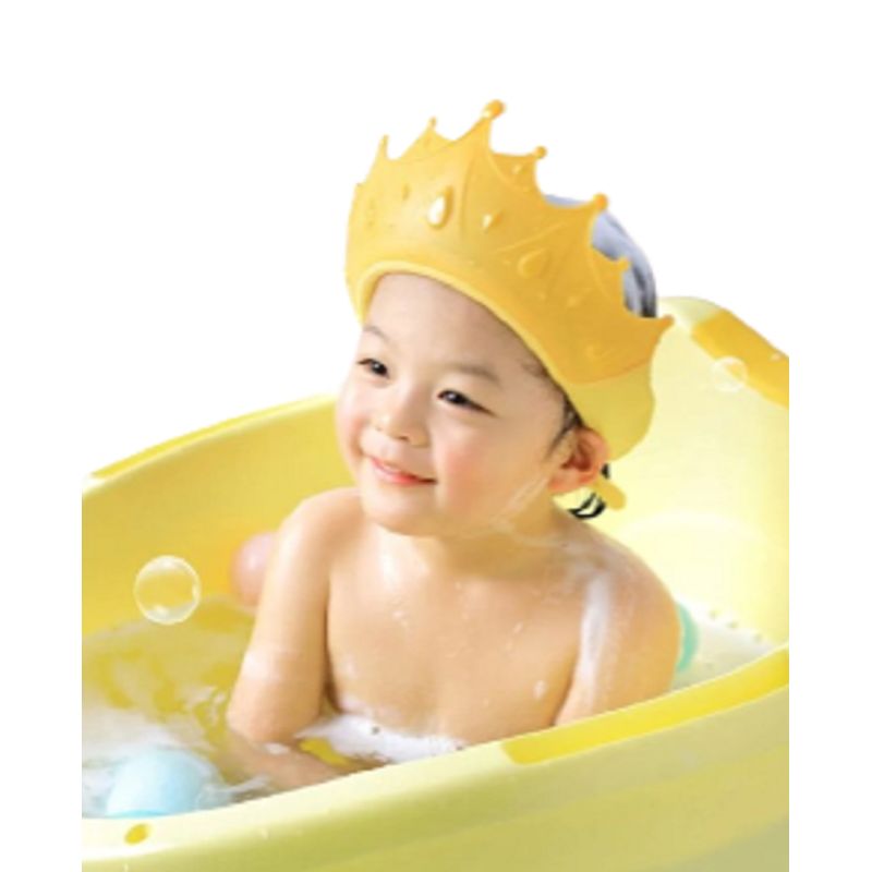 GENERICO - Gorro Baño Bebe Visera Ducha Corona Gorro De Baño AMARILLO