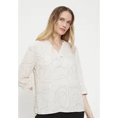 MA GRIFFE - Blusa Fantasia Blanco Magriffe