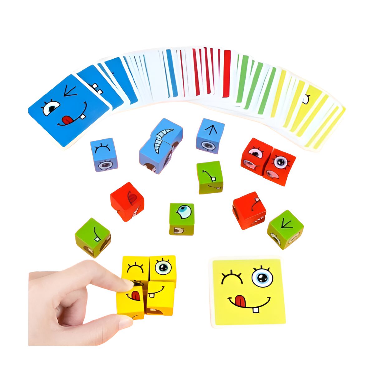 COCHOLITO KIDS - Juego De Mesa Rompecabezas De Expresiones 15 Piezas