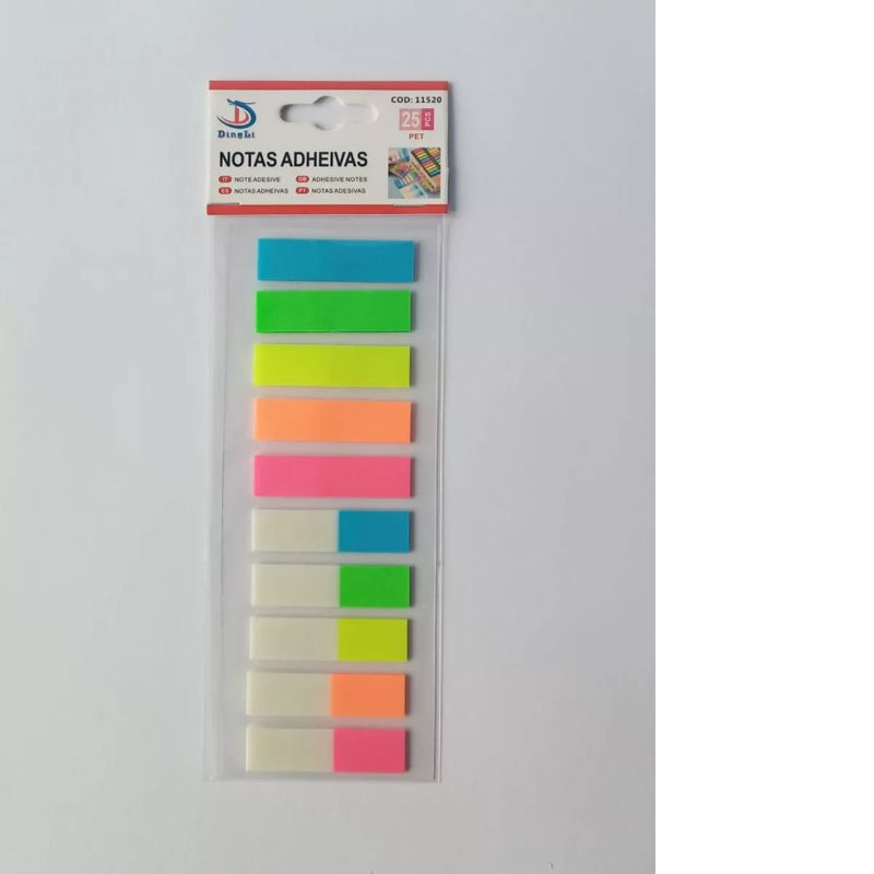 GENERICO - Pack 10 Notas Adhesivas Transparente