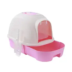 GENERICO - Areneros Para Gatos Cúpula Cerrado Rosado