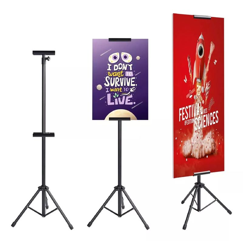 DEKANO - Soporte O Porta Pendón Alta Ajustable Para Póster 100-225cm