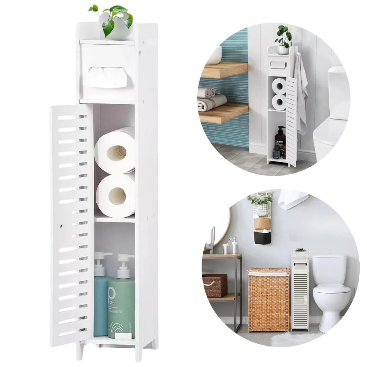 NEW LINE - Organizador Baño Esquinero Con Puerta