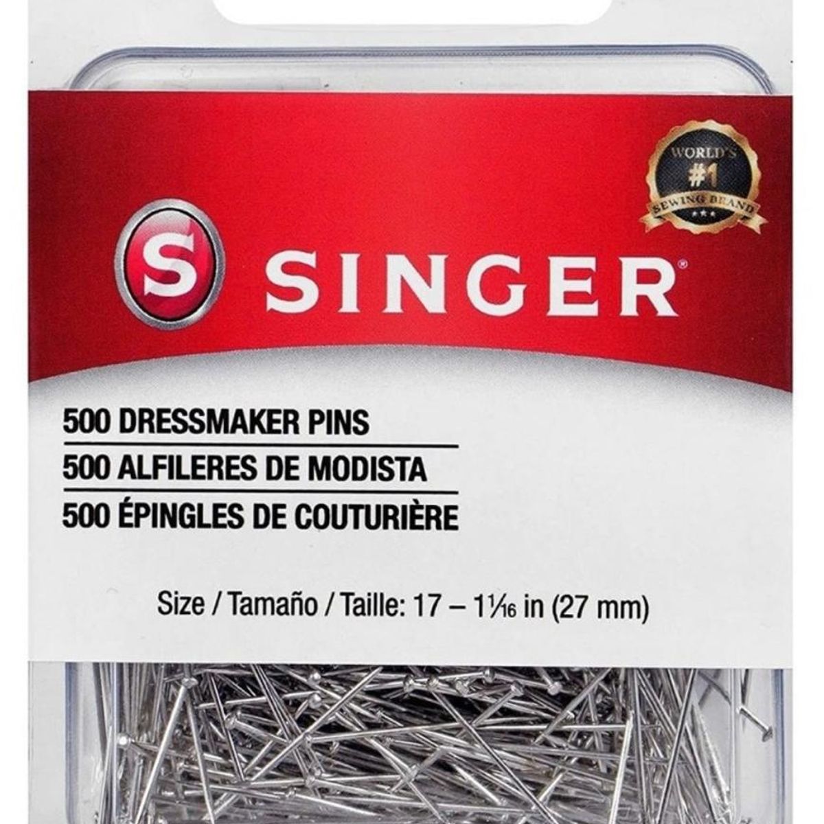 SINGER - ALFILERES MODISTA TAM 17 (500) Unidades