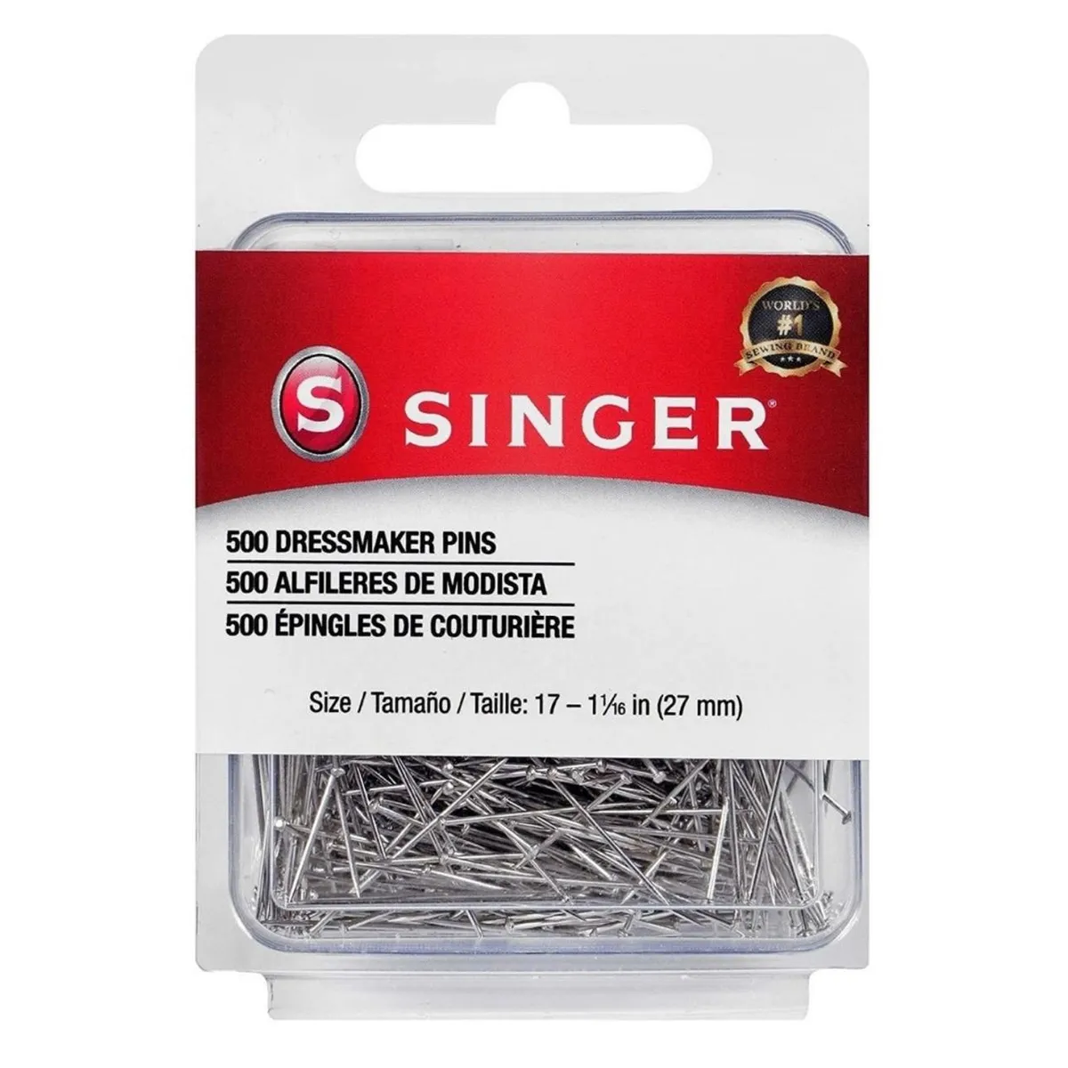 SINGER - ALFILERES MODISTA TAM 17 (500) Unidades