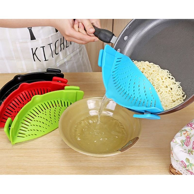 GENERICO - Colador Escurridor De Alimentos Silicona Pastas Verduras
