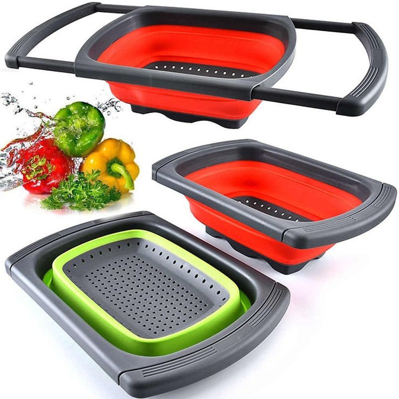 GENERICO - Colador De Silicona Plegable Frutas Verduras Escurrir Pastas