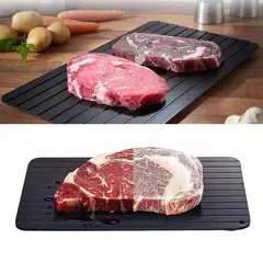 GENERICO - Bandeja Tabla De Aluminio De Descongelación Rápida Color Negro