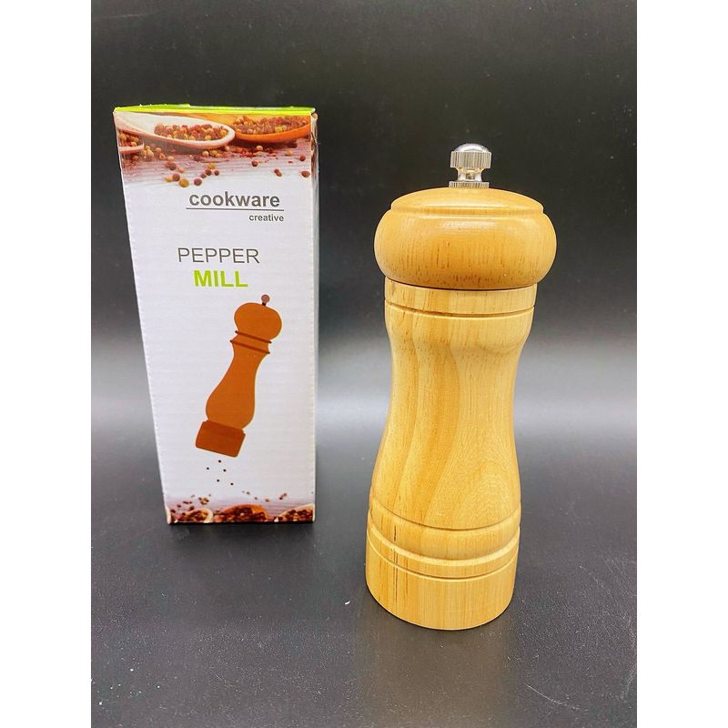 GENERICO - Pimentero Molinillo De Sal Y Pimienta Moledor Madera Cocina