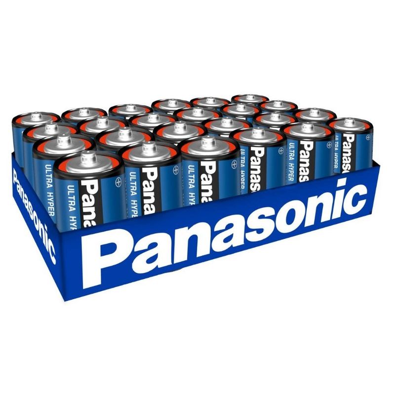 PANASONIC - Pack 24 Pilas Panasonic D Ultra Hyper Manganeso