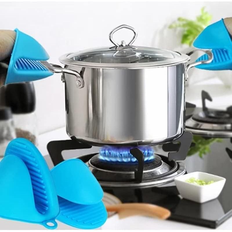 GENERICO - Kit con 2 guantes térmicos de silicona para cocina, estufa y horno