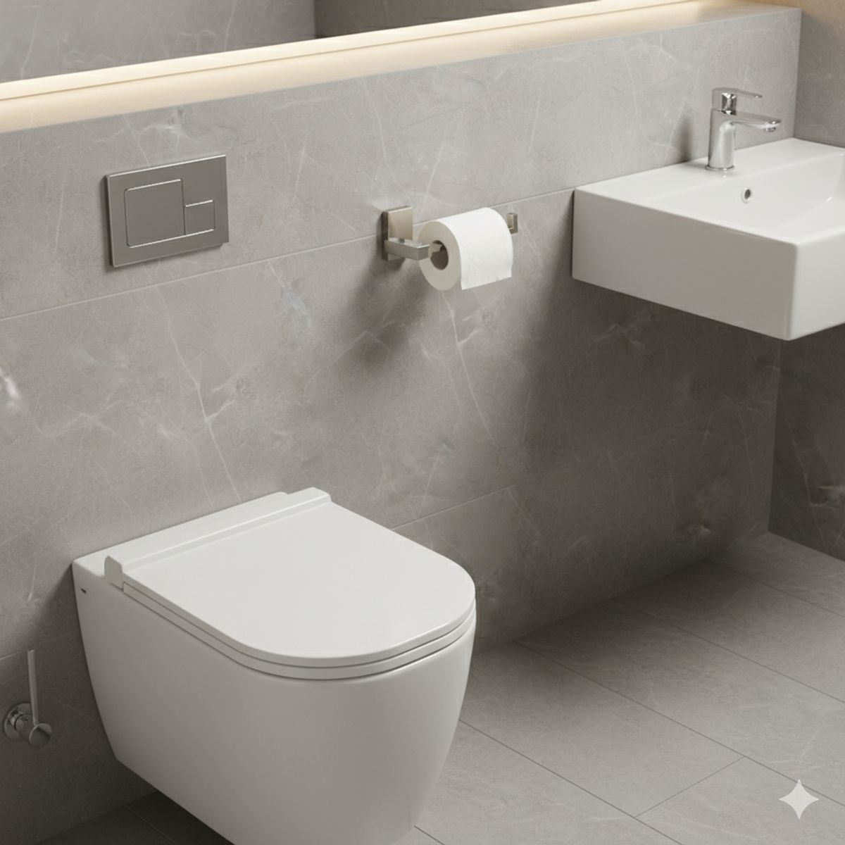 STRETTO - Gancho Porta Papel Higiénico Base Porta Confort Soporte Rollo Stretto