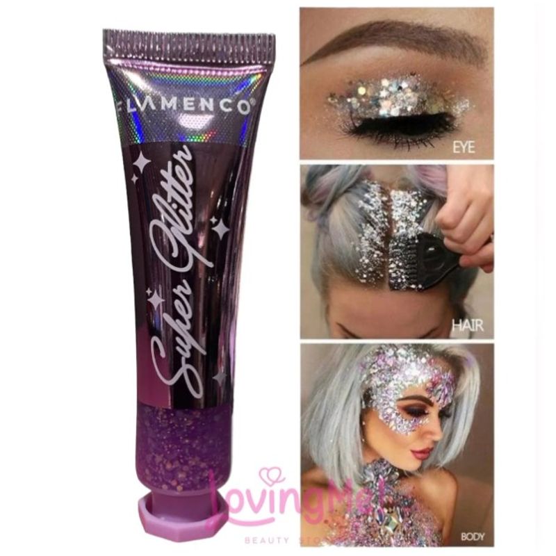 FLAMENCO - Glitter En Gel Para Cuerpo Cabello Y Rostro
