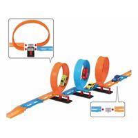 Pista De Autos Alta Velocidad Triple Vuelta 360° 45 Piezas