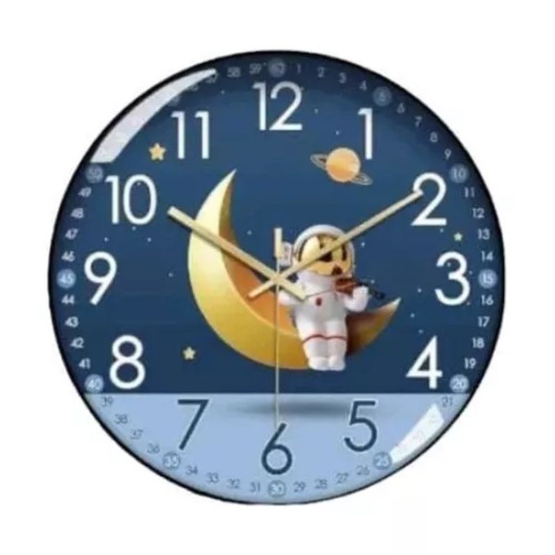 GENERICO - Reloj Silencioso De  Niños, Astronauta Y Luna