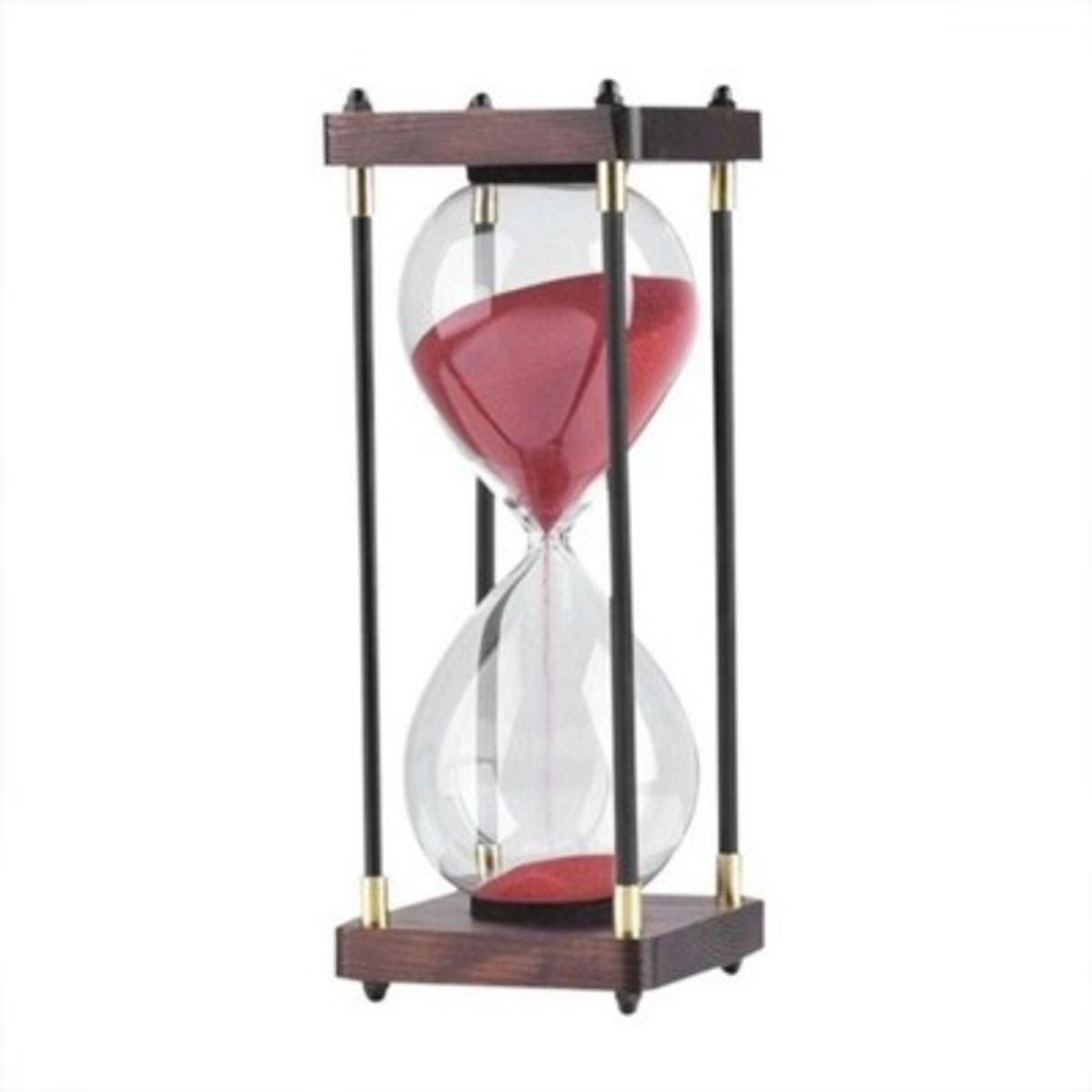 GENERICO - Reloj De Arena De Vidrio Con Marco De Madera Retro