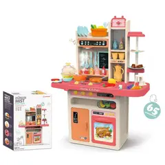 GENERICO - Cocina De Juguete Didáctica 93Cm De Alto Rosada Vapor Agua