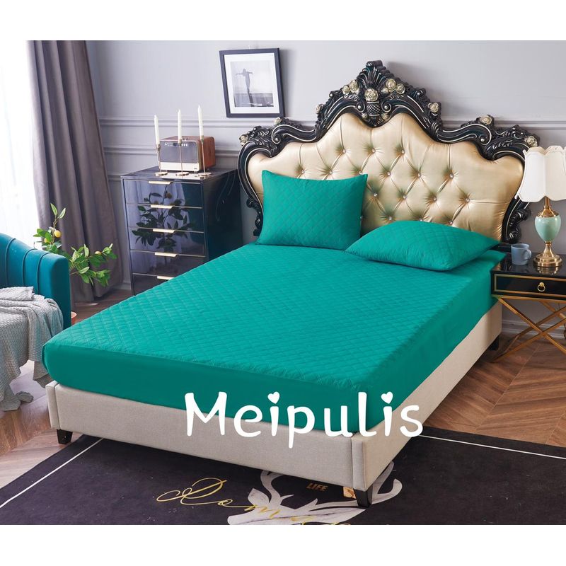 ANGELES DEL HOGAR - Cubrecolchon Impermeable 2 Plazas + 2 Fundas de Almohadas