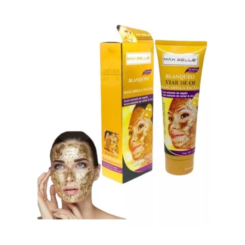 MAXBELLE - Mascarilla Facial Peel Off Caviar Oro