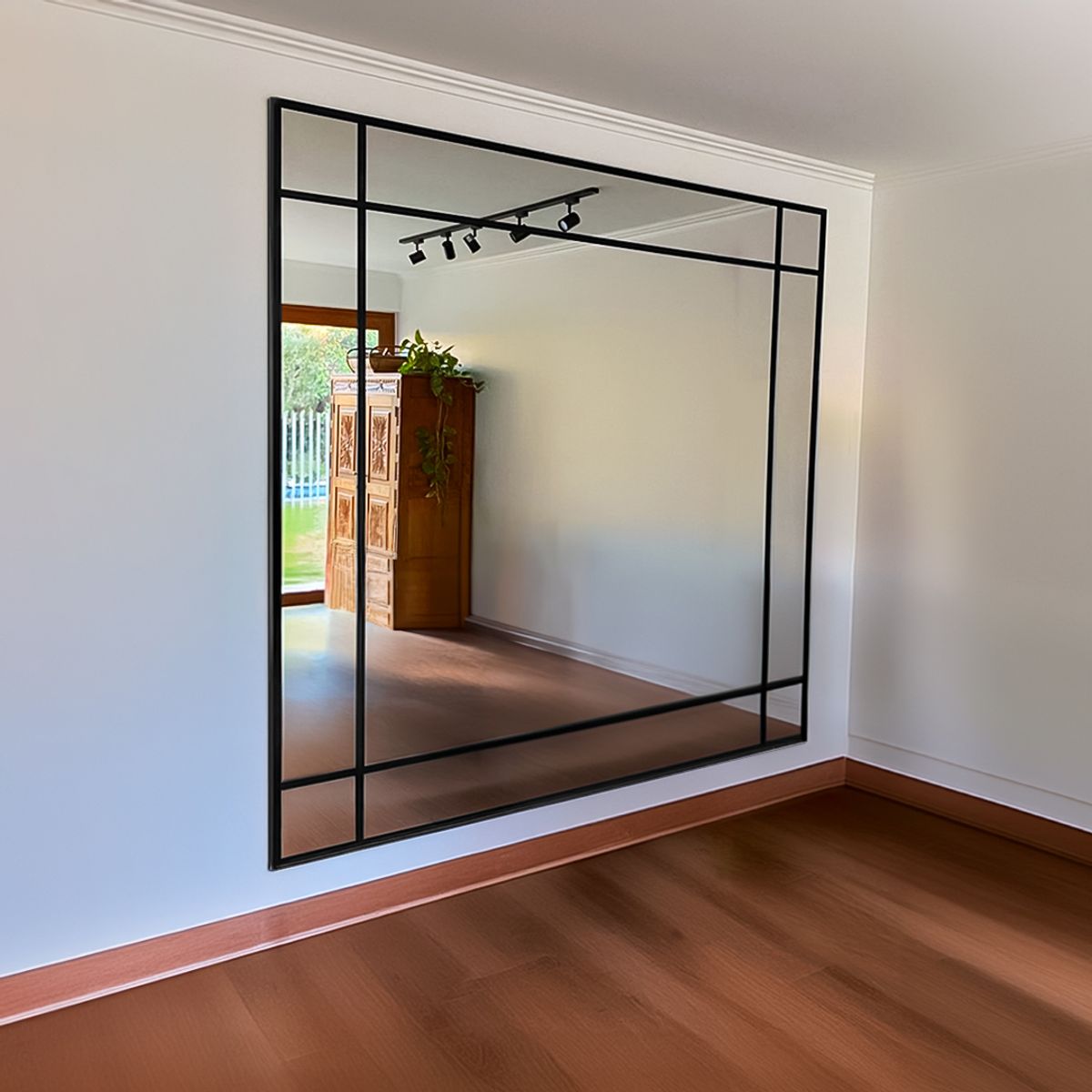 MERY - Espejo Atenea 140 x 140cm negro