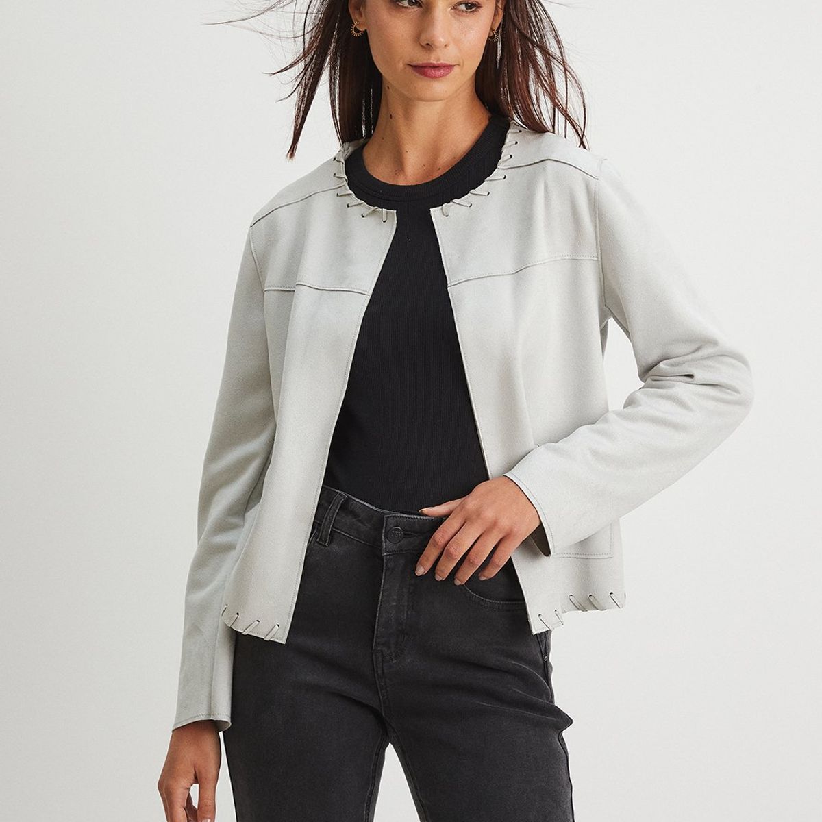 ASH - Chaqueta Gris Mujer Ash