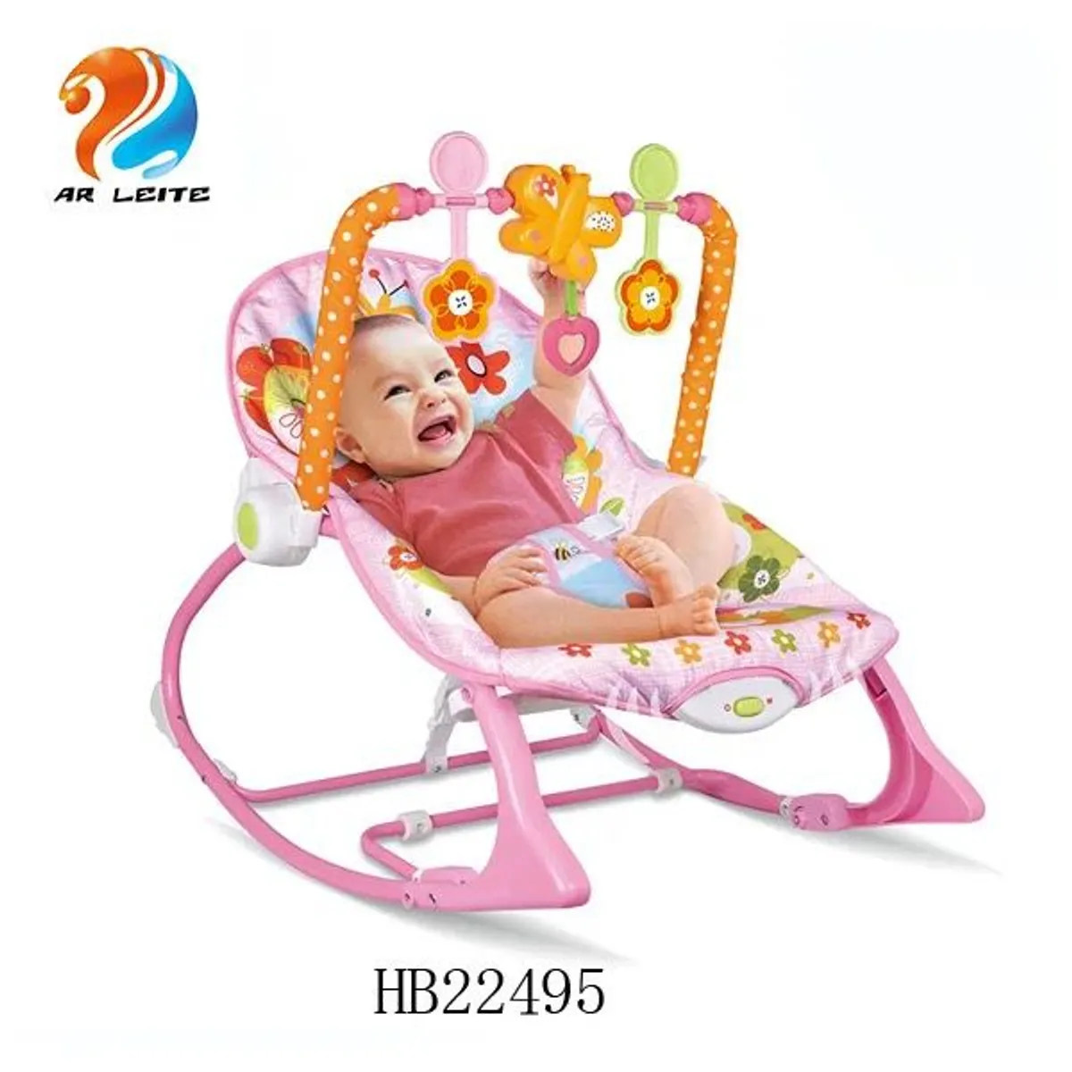 GENERICO - Silla Mecedora Musical Con Vibración Para Bebe Rosa