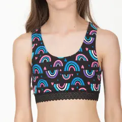 LADY GENNY - Top de Algodón Estampado con Encaje
