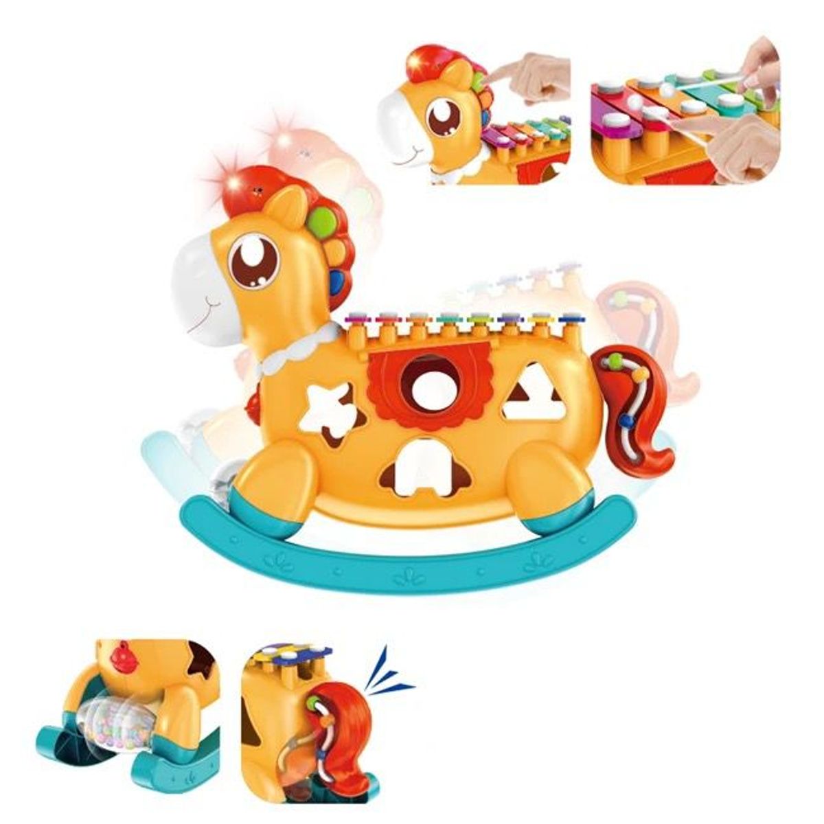 GENERICO - Juego Didáctico Bebes Pony Xilófono Musical Multifuncional