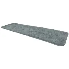 ANGELES DEL HOGAR - Alfombra Peluda Pasillera Gris 200x80cm