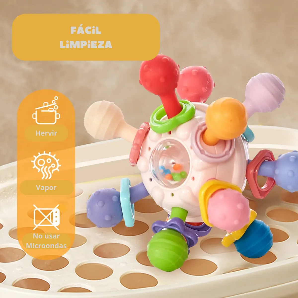 GENERICO - Juguetes Sensoriales Para Bebés Montessori 4 En 1 Pelota
