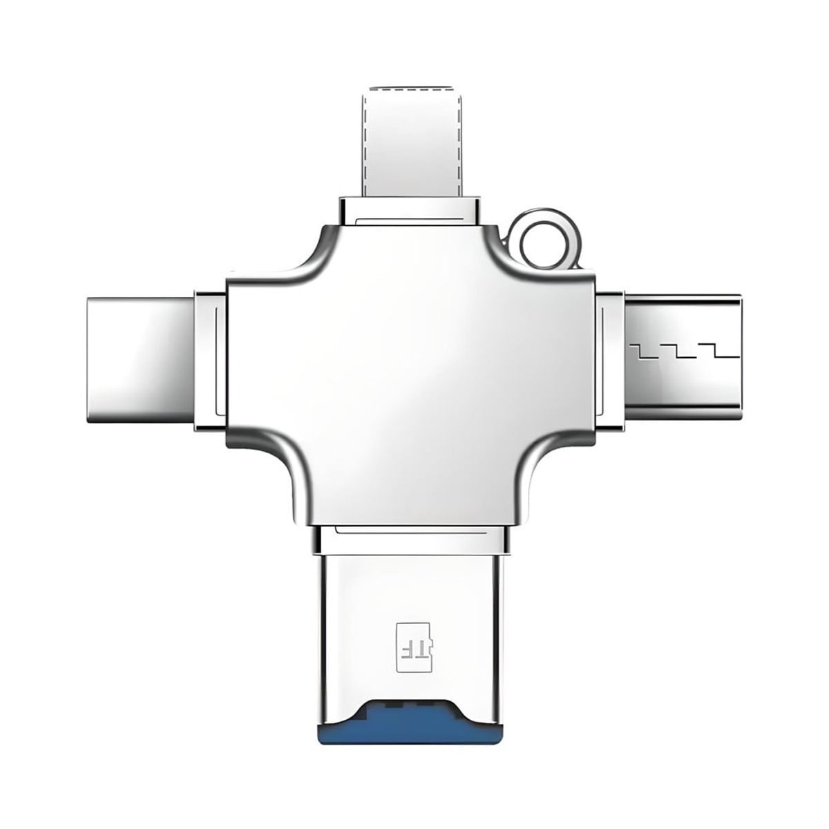 EON - Adaptador 4 En 1 Lector Tarjetas Sd/Tf USB/Micro/C/Lightning