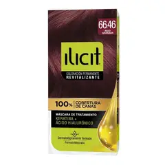 ILICIT - CAJA 12 UNIDADES TONO 6646 ROJO GRANADA COLOR