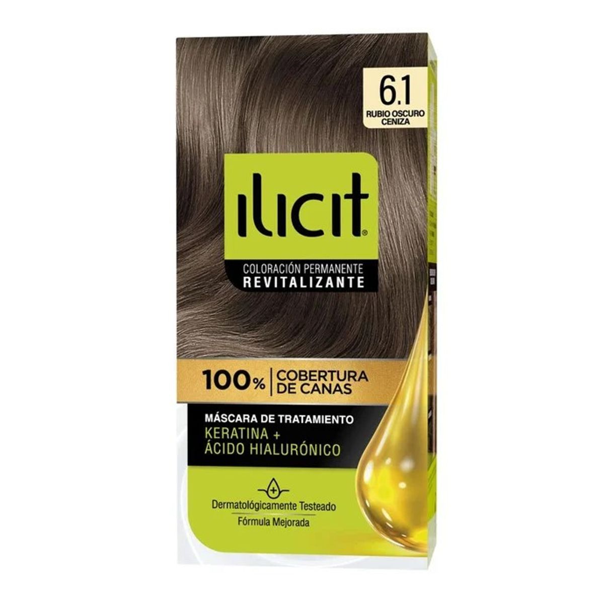 ILICIT - CAJA 12 UNIDADES  TONO 61 RUBIO OSCU CENIZA ILICIT COLOR