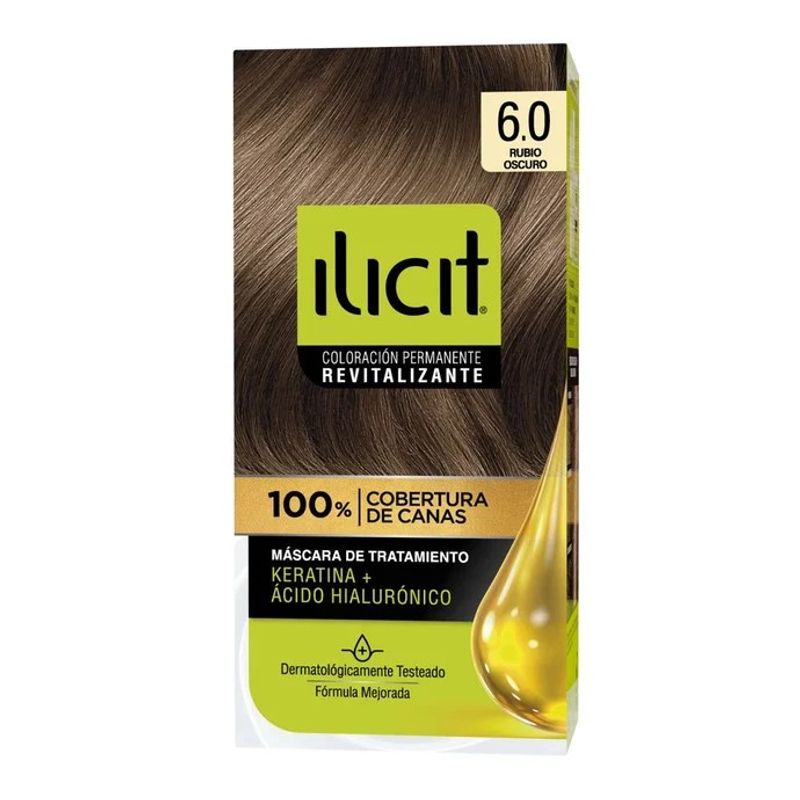 ILICIT - CAJA 12 UNIDADES  TONO 60 RUBIO OSCURO  ILICIT COLOR
