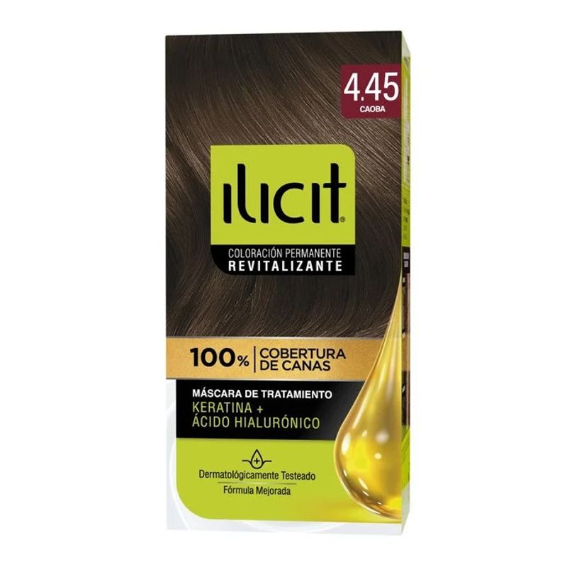 ILICIT - CAJA 12 UNIDADES  TONO 445 CAOBA   ILICIT COLOR