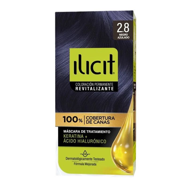 ILICIT - CAJA 12 UNIDADES  TONO 28 NEGRO AZULADO ILICIT COLOR