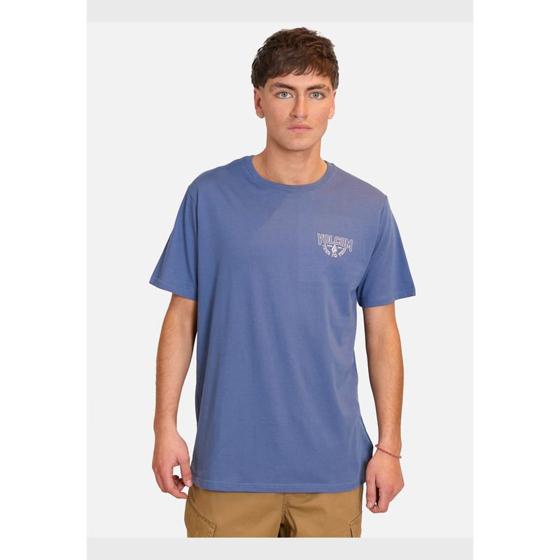 VOLCOM - Polera Manga Corta Reaves Azul Hombre Volcom