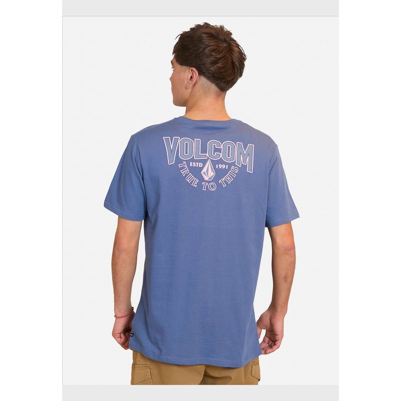 VOLCOM - Polera Manga Corta Reaves Azul Hombre Volcom