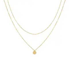 TIOZONEY - Bañado en oro Collar de moda para mujeres