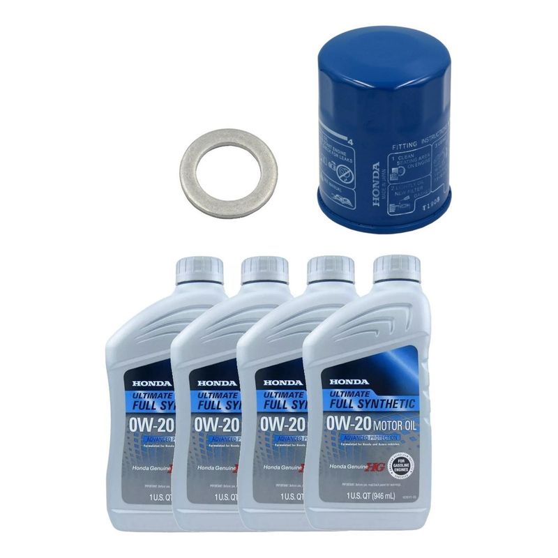 HONDA - Pack Filtro Aceite + Golilla + 4 Aceites 0w20 Honda Ultimate