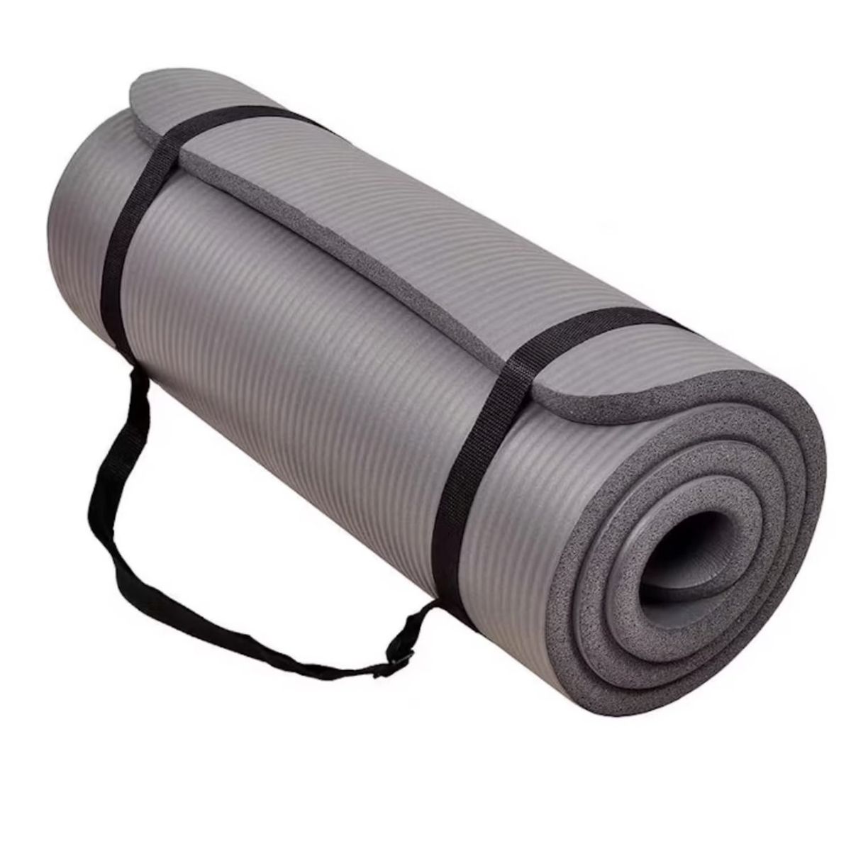 UNIVERSAL - Yoga Mat Pilates Nbr Fitness 10 MM + STRAP - GRIS