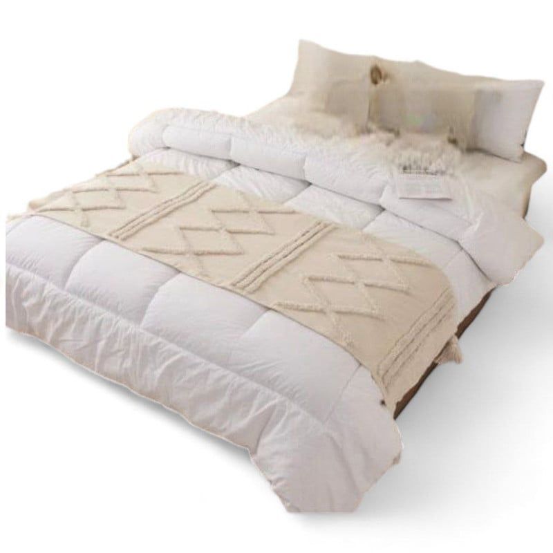 GENERICO - Piecera Pie De Cama Boho Bordada Cama King Y 2 Plazas