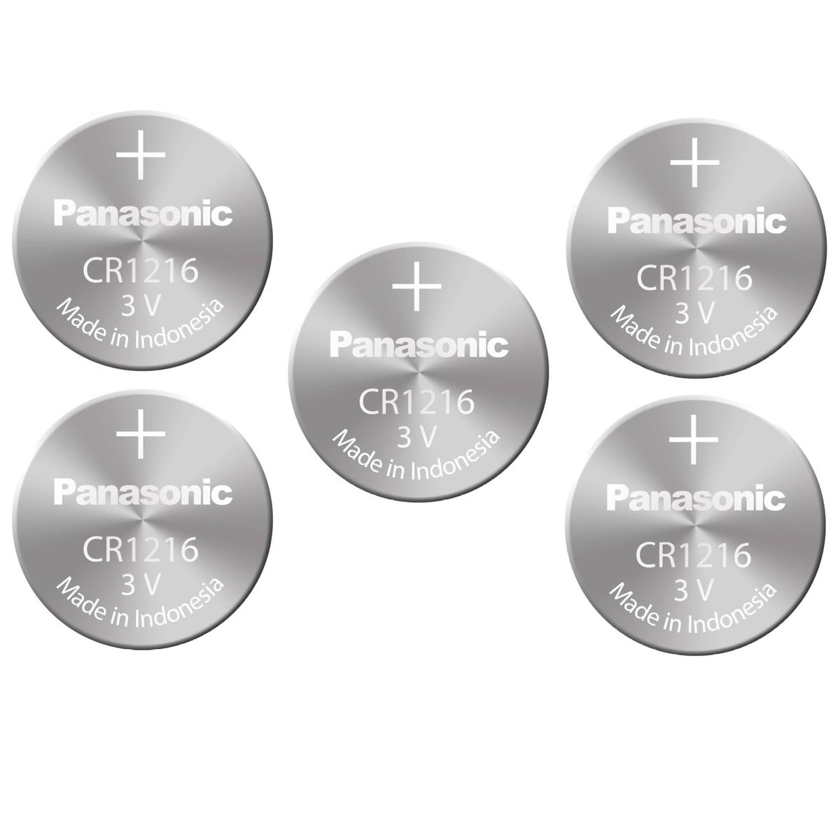 PANASONIC - Pack 5 Pilas Panasonic Botón Litio Cr1216 3V